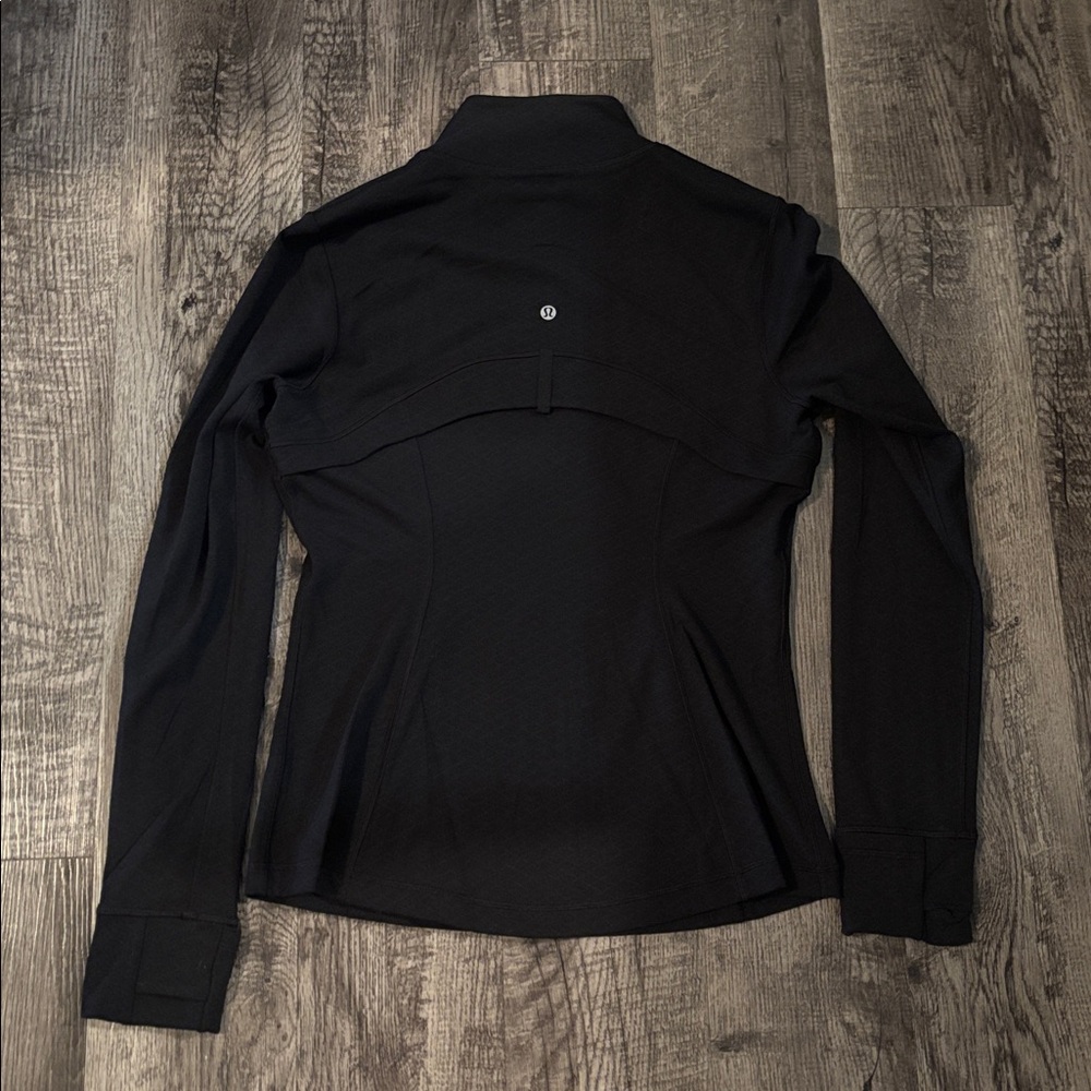 Lululemon Define Full Length Jacket - Black with Diamond Pattern - Size 12 - Picture 4 of 4